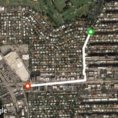 Route near Coral Ridge Country Club