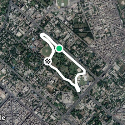 Jinnah Garden walking route map in Faisalabad