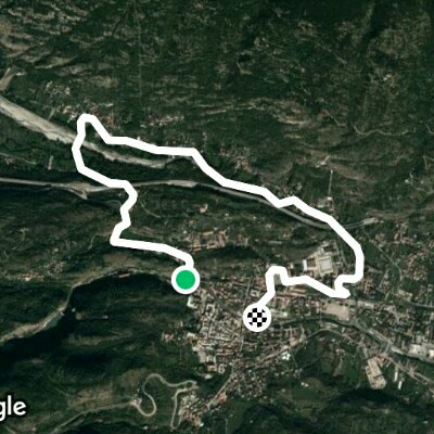 Augustus Park walking route map in Susa