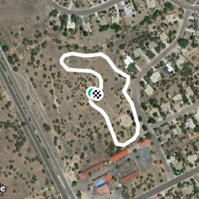 Alvarado Street walking route map in Santa Fe