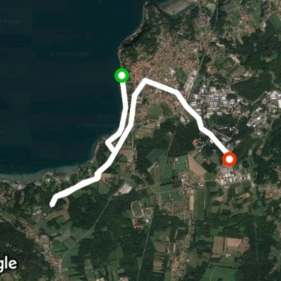 Park of the Gulf of Quassa walking route map in Ispra