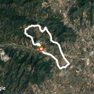 Riudecols - Riera de les Voltes - Riudecols walking route map in Les Voltes