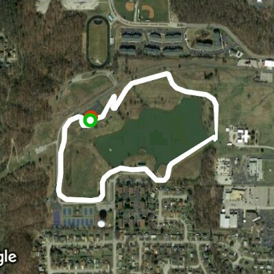 Community park walking route map in Clarksville