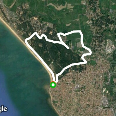 Parking Sion beach walking route map in Saint-Hilaire-de-Riez