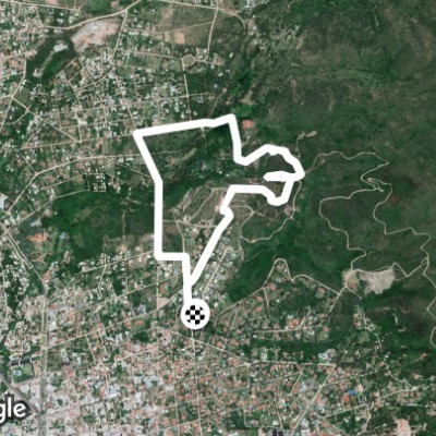 Skirt walking route map in La Falda