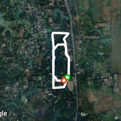 Running Point walking route map in Savar