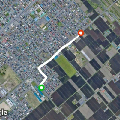 Nagayama Nigo River walking route map in Asahikawa