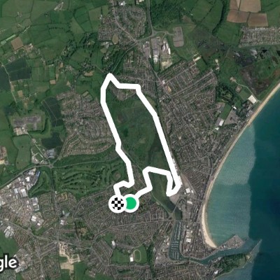 Radipole Lake Nature Reserve walking route map in Weymouth