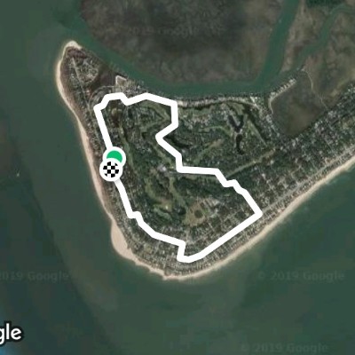 Ocean Ridge 1 walking route map in Edisto Island