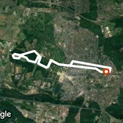 Park of the castle of Versailles walking route map in Viroflay