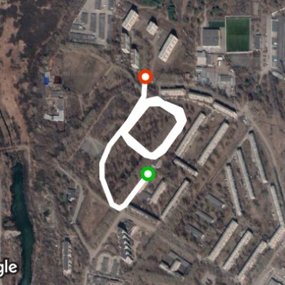 Garden of Metallurgists walking route map in Novokuznetsk