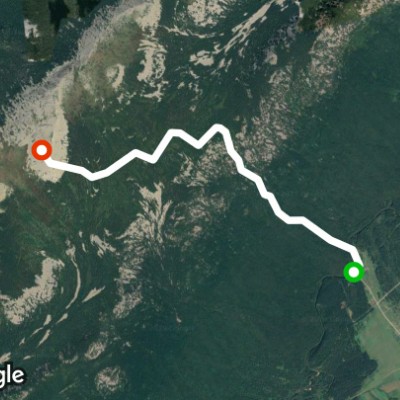 Zigalga walking route map in Tiuliuk