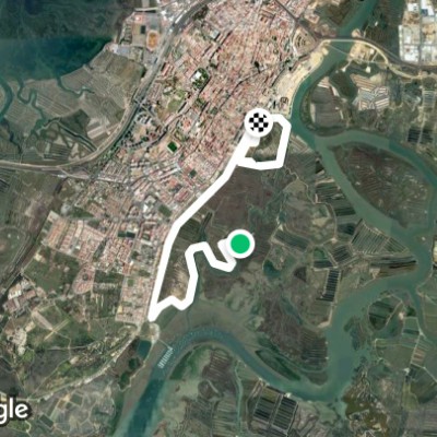 El Carracon Route walking route map in San Fernando