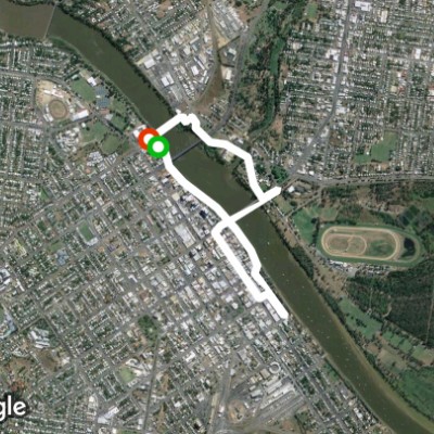 7Rocky river run 170619 walking route map in Wandal