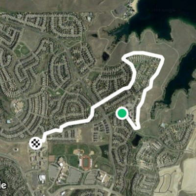 Beacon Point Pocket Park walking route map in Watkins