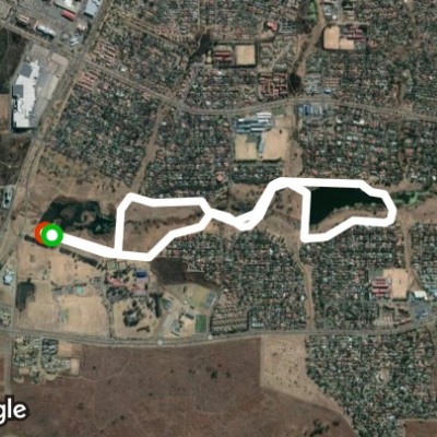 Parkrun Second walking route map in Secunda