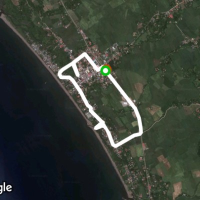 While walking route map in Pandan