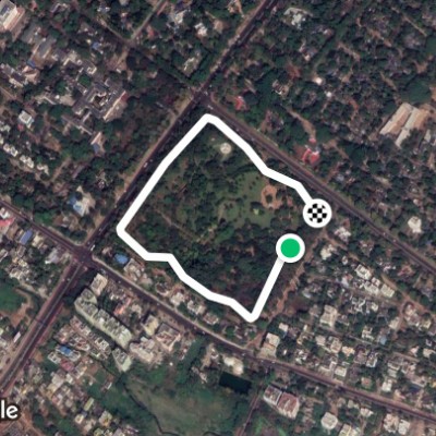 Forest Park (Biju Patnaik Park) walking route map in Bhubaneswar