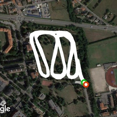 Rho mi cycling track. walking route map in Rho