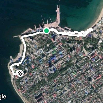 Sanatorium "Small Bay" walking route map in Anapa