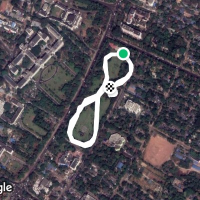 IG Park Footpath walking route map in Bhubaneswar