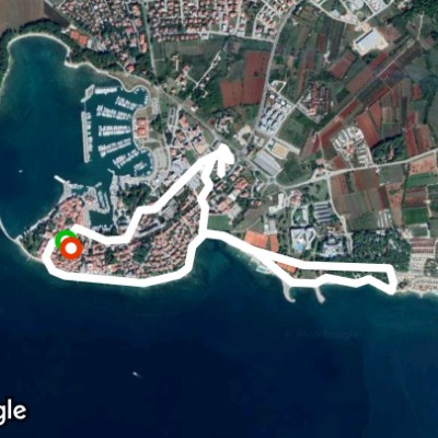 Novigrad-, Mistral walking route map in Novigrad