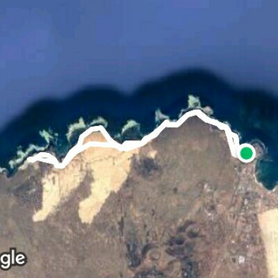 2em corralejo walking route map in La Oliva