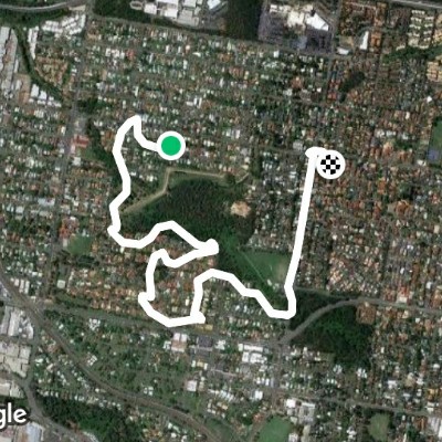 Beryl Roberts Park walking route map in Coopers Plains