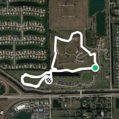 View View Park walking route map in Cooper City