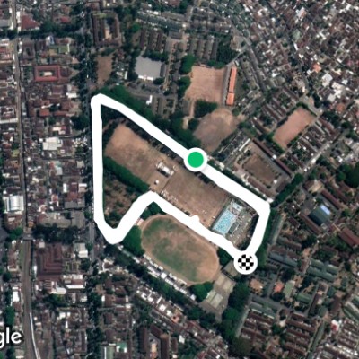 Rampage Field walking route map in Malang