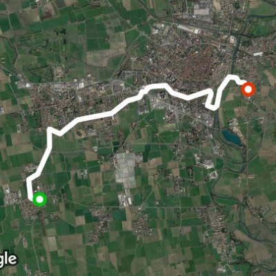 Capergnanica walking route map in Bolzone