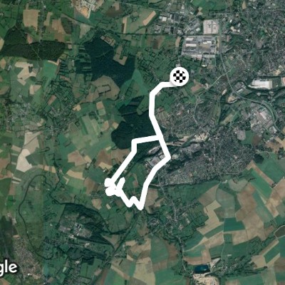 The Sambre walking route map in Neuf-Mesnil