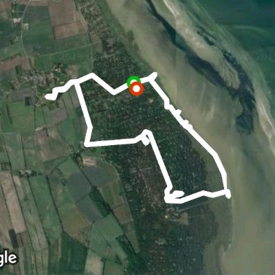 Helberskov walking route map in Hadsund