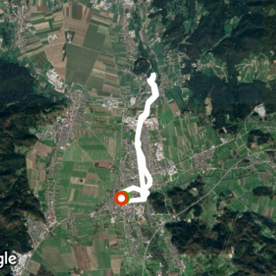 Kamniška Bistrica walking route map in Zaboršt