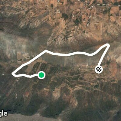 Tetor walking route map in Puerto del Rosario