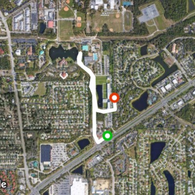 City Center Municipal Complex walking route map in Port Orange