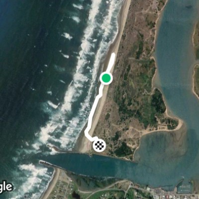 Bullards Beach Walk walking route map in Bandon