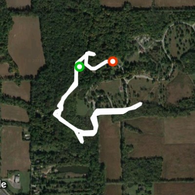 Southeastway Park walking route map in Fountaintown