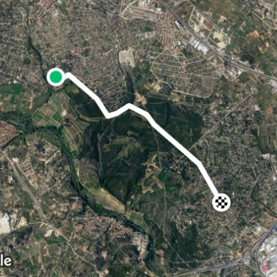 Bosque de la Vallesa walking route map in L'Eliana