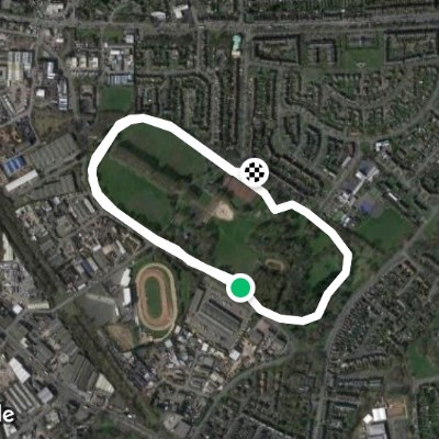 East Park walking route map in Bilston
