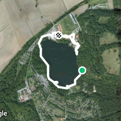 Silver Lake walking route map in Frielendorf