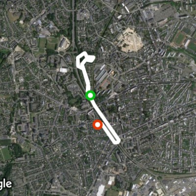 Chevassu Park walking route map in Lorient