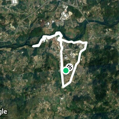 Rio Lima walking route map in Ponte da Barca, Vila Nova de Muía e Paço Vedro de Magalhães