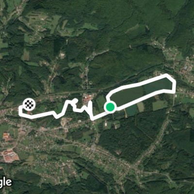 Ronchamp ballastières walking route map in Champagney