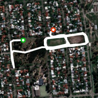 North Carrasco Park walking route map in Ciudad de la Costa