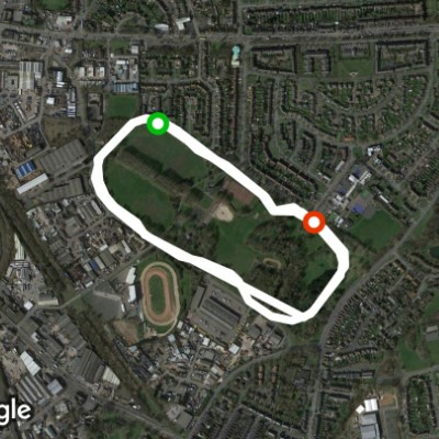 East Park walking route map in Bilston