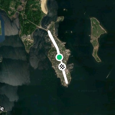 City Island Avenue walking route map in Kings Point