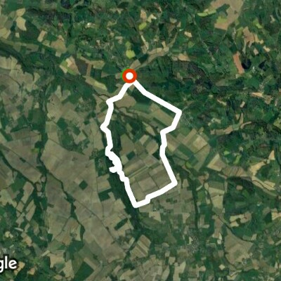 Bouillon, Uzan, Larreule, Bouillon walking route map in Larreule