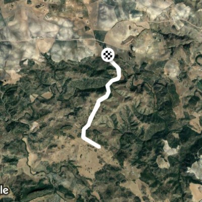 Morisco Trail walking route map in La Puebla de Cazalla