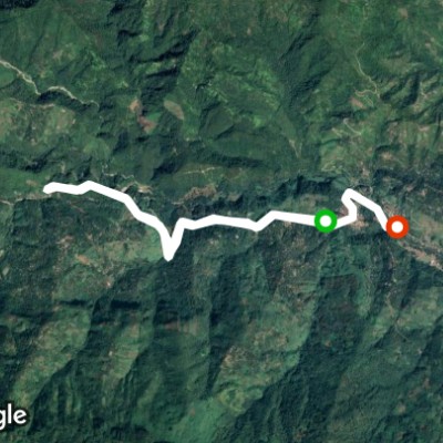 Polochic road walking route map in San Juan Chamelco